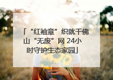“红袖章”织就千佛山“无废”网 24小时守护生态家园