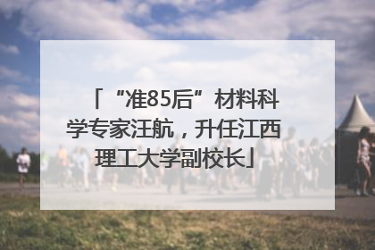 “准85后”材料科学专家汪航，升任江西理工大学副校长
