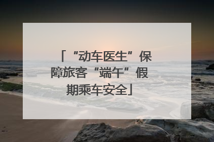 “动车医生”保障旅客“端午”假期乘车安全