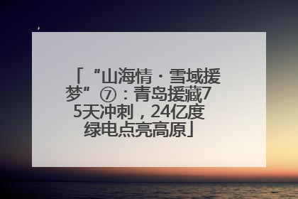 “山海情・雪域援梦”⑦：青岛援藏75天冲刺，24亿度绿电点亮高原