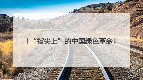 “指尖上”的中国绿色革命