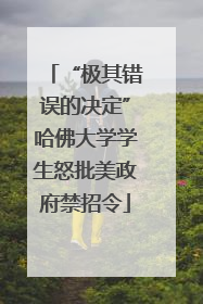 “极其错误的决定”哈佛大学学生怒批美政府禁招令