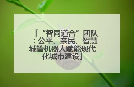 “智同道合”团队：公平、亲民、智慧城管机器人赋能现代化城市建设