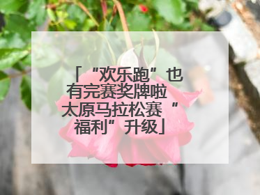 “欢乐跑”也有完赛奖牌啦 太原马拉松赛“福利”升级