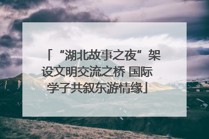 “湖北故事之夜”架设文明交流之桥 国际学子共叙东游情缘