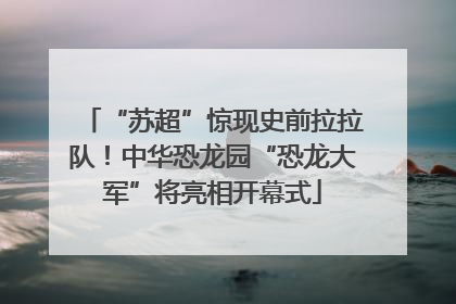 “苏超”惊现史前拉拉队！中华恐龙园“恐龙大军”将亮相开幕式