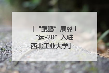 “鲲鹏”展翼！“运-20”入驻西北工业大学