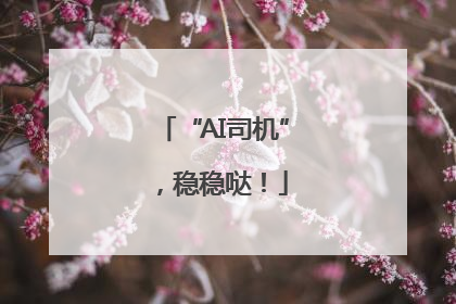 “AI司机”，稳稳哒！