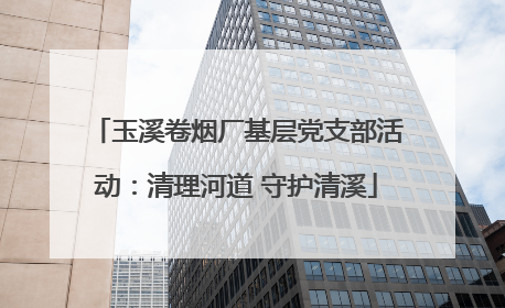 玉溪卷烟厂基层党支部活动：清理河道 守护清溪