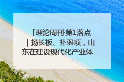 理论周刊·第1落点｜扬长板、补弱项，山东在建设现代化产业体系上“大有可为”