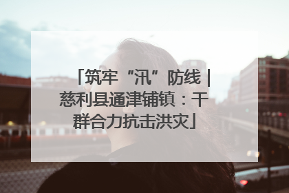 筑牢“汛”防线｜慈利县通津铺镇：干群合力抗击洪灾