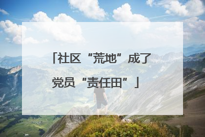 社区“荒地”成了党员“责任田”