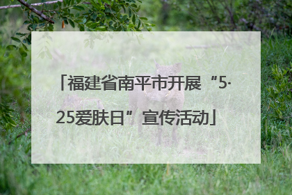 福建省南平市开展“5·25爱肤日”宣传活动