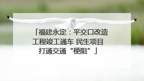 福建永定：平交口改造工程竣工通车 民生项目打通交通“梗阻”