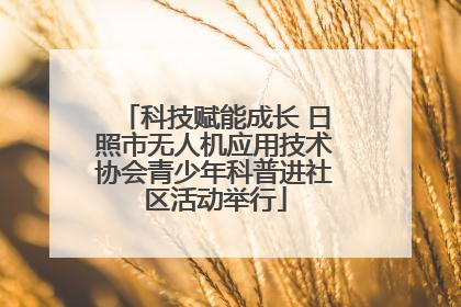 科技赋能成长 日照市无人机应用技术协会青少年科普进社区活动举行