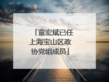 章宏斌已任上海宝山区政协党组成员