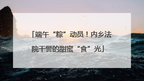 端午“粽”动员！内乡法院干警的甜蜜“食”光