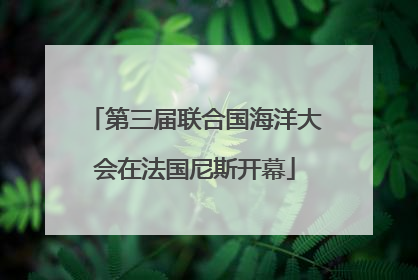 第三届联合国海洋大会在法国尼斯开幕