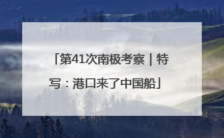 第41次南极考察｜特写：港口来了中国船