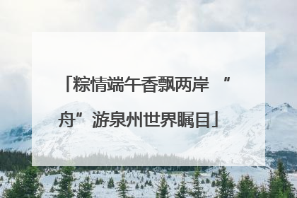 粽情端午香飘两岸 “舟”游泉州世界瞩目