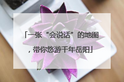 一张“会说话”的地图，带你悠游千年岳阳