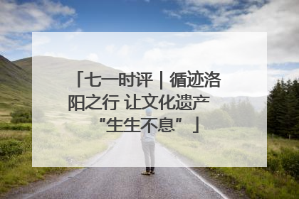 七一时评｜循迹洛阳之行 让文化遗产“生生不息”
