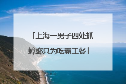 上海一男子四处抓蟑螂只为吃霸王餐