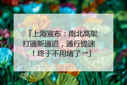 上海宣布：南北高架打通新通道，通行提速！终于不用堵了→