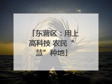 东营区：用上高科技 农民“慧”种地