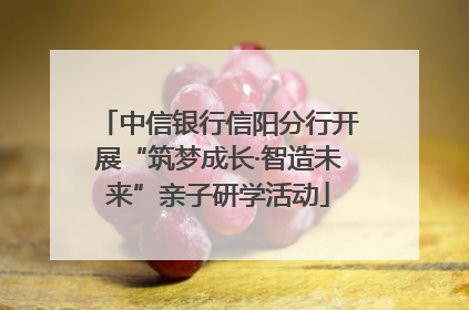 中信银行信阳分行开展“筑梦成长·智造未来”亲子研学活动