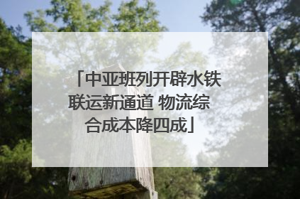 中亚班列开辟水铁联运新通道 物流综合成本降四成