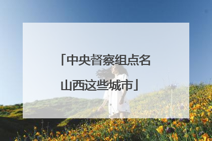 中央督察组点名山西这些城市