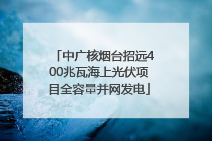 中广核烟台招远400兆瓦海上光伏项目全容量并网发电