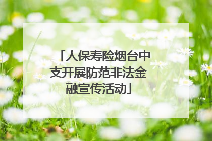 人保寿险烟台中支开展防范非法金融宣传活动