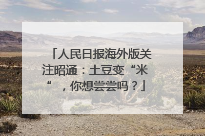 人民日报海外版关注昭通：土豆变“米”，你想尝尝吗？
