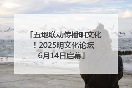五地联动传播明文化！2025明文化论坛6月14日启幕