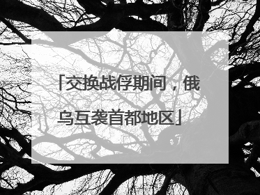 交换战俘期间，俄乌互袭首都地区