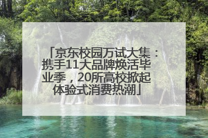 京东校园万试大集：携手11大品牌焕活毕业季，20所高校掀起体验式消费热潮