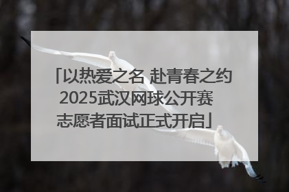以热爱之名 赴青春之约 2025武汉网球公开赛志愿者面试正式开启