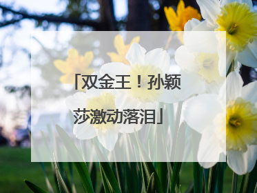 双金王！孙颖莎激动落泪