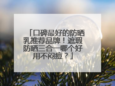 口碑最好的防晒乳推荐品牌！遮瑕防晒三合一哪个好用不闷痘？