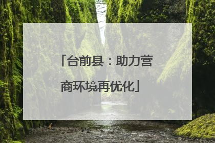 台前县：助力营商环境再优化
