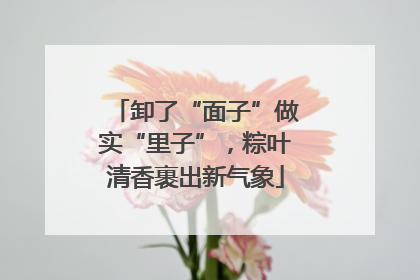 卸了“面子”做实“里子”，粽叶清香裹出新气象