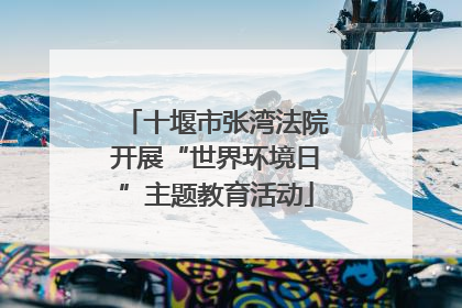 十堰市张湾法院开展“世界环境日”主题教育活动