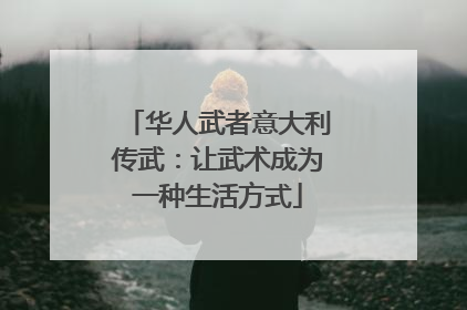 华人武者意大利传武：让武术成为一种生活方式