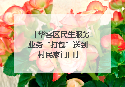 华容区民生服务业务“打包”送到村民家门口