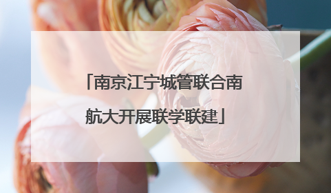 南京江宁城管联合南航大开展联学联建