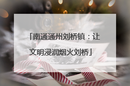 南通通州刘桥镇：让文明浸润烟火刘桥
