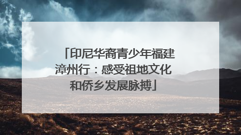 印尼华裔青少年福建漳州行：感受祖地文化和侨乡发展脉搏