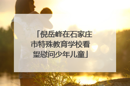 倪岳峰在石家庄市特殊教育学校看望慰问少年儿童